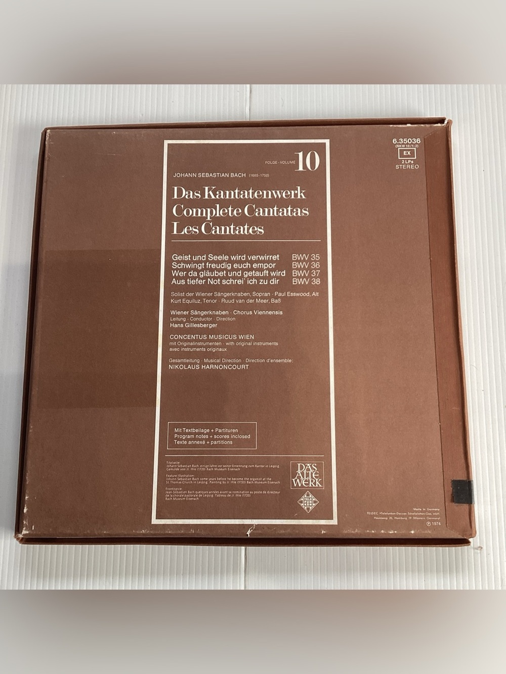 J.S. Bach Das Kantatenwerk Complete Cantatas Vol 6 - 10 Box Sets 10 LP w Books - Picture 12 of 12